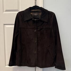 COACH Suede Leather Jacket For Women Size Large  G1